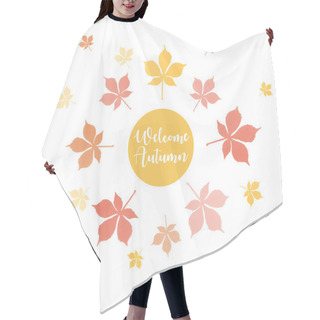 Personality  Round Frame Of Autumnal Leaves Hair Cutting Cape