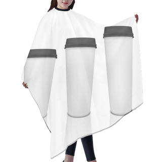 Personality  Paper Coffee Cup Set Hair Cutting Cape