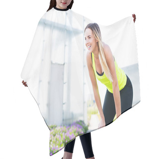 Personality  Happy Sports Woman Laughing  Hair Cutting Cape