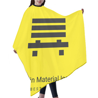 Personality  Bench Minimal Bright Yellow Material Icon Hair Cutting Cape