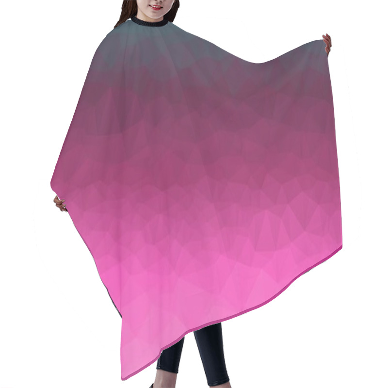 Personality  bright purple and geometric background with mosaic design hair cutting cape