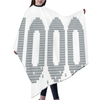 Personality  Thousand Exact Counted Iron Balls Number Hair Cutting Cape