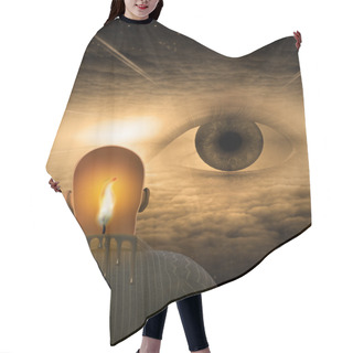 Personality  Surreal Human Hair Cutting Cape