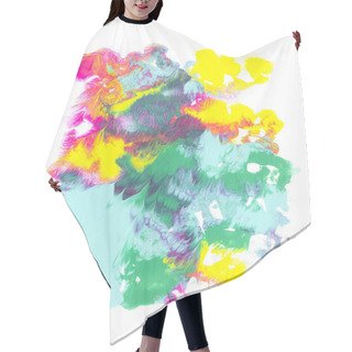 Personality  Abstract Painting With Colorful Bright Paint Blots On White   Hair Cutting Cape