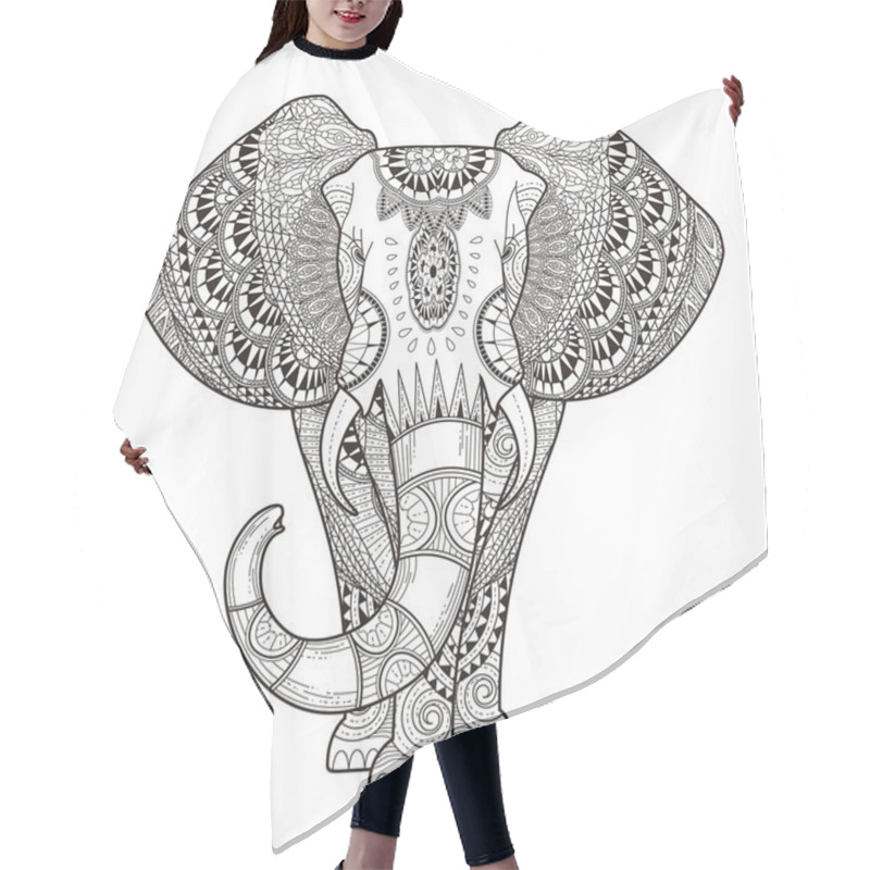 Personality  Graceful Elephant Hair Cutting Cape