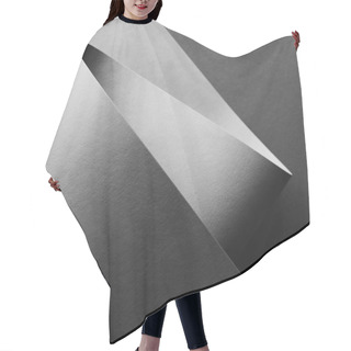 Personality  Close-up View Of Grey Empty Paper Sheet Abstract Background Hair Cutting Cape