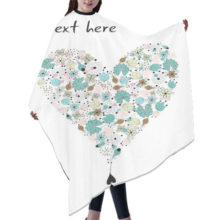 Personality  Vintage Hand Drawn Heart Hair Cutting Cape