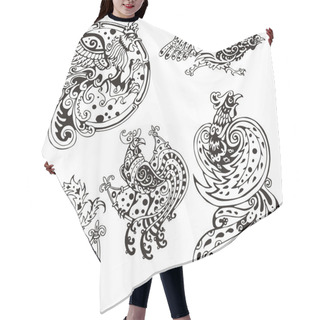 Personality  Stylized Roosters Hair Cutting Cape