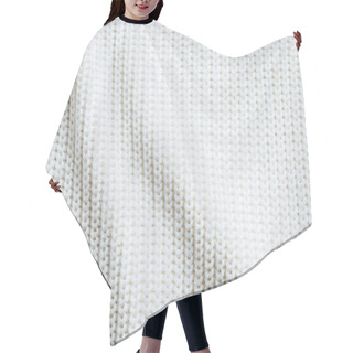 Personality  Full Frame Image Of White Woolen Fabric Background Hair Cutting Cape