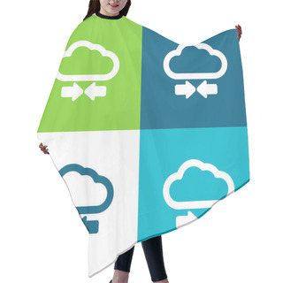 Personality  Arrows And Cloud Flat Four Color Minimal Icon Set Hair Cutting Cape