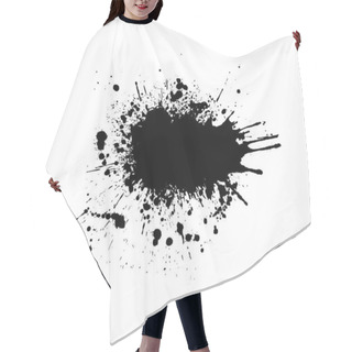 Personality  Paint Stains Black Blotch Background. Grunge Design Element. Brush Strokes. Vector Illustration Hair Cutting Cape