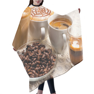 Personality  Selection Of Different Coffee Type Hair Cutting Cape