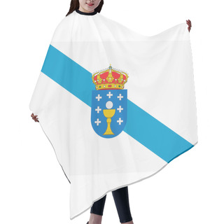 Personality  Vector Flag Of Spain Autonomous Community Galicia.  Hair Cutting Cape