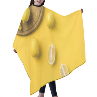 Personality  Lemons And Bananas With Wooden Board Hair Cutting Cape
