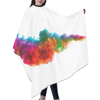 Personality  Rainbow Of Colors. Colorful Ink In Water. Color Explosion Hair Cutting Cape