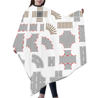 Personality  Road And Rail Elements Hair Cutting Cape
