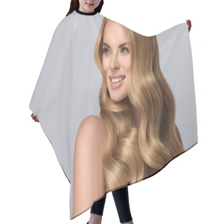 Personality  Girl With Long  And  Wavy Hair Hair Cutting Cape