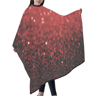 Personality  Red Blurred Glitter Texture, Holiday Background Hair Cutting Cape