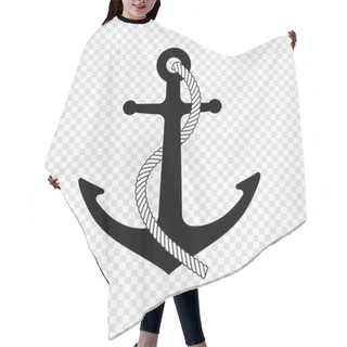 Personality  Nautical Anchor With Rope Icon Hair Cutting Cape