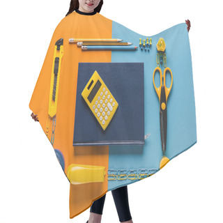Personality  Composition Of School Supplies Hair Cutting Cape