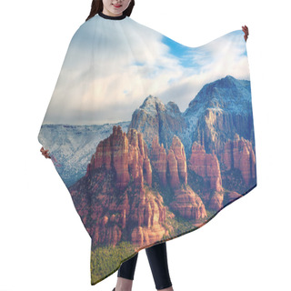 Personality  Snow On Red Rocks Hair Cutting Cape