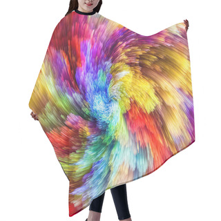 Personality  Colorful Vivid Streaks Hair Cutting Cape