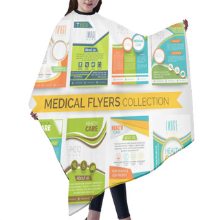 Personality  Stylish Medical Flyers, Templates Or Brochures Collection. Hair Cutting Cape