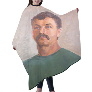Personality  Mustached Man Hair Cutting Cape