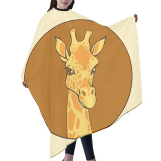 Personality  Head Of A Giraffe, Vector Illustration Hair Cutting Cape