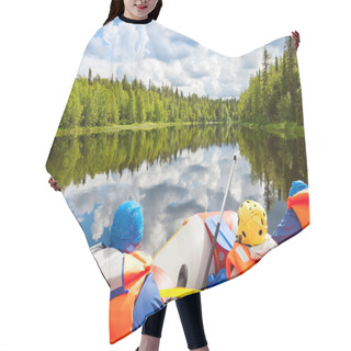 Personality  Rafters In Rafting Boat Hair Cutting Cape