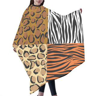 Personality  Set Of Wild Animals Skin Patterns Hair Cutting Cape
