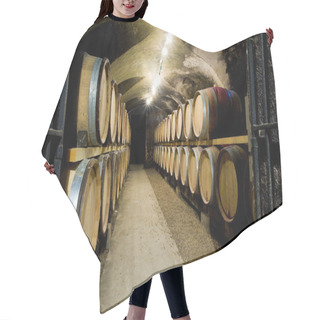 Personality  Wine Cellar In Burgundy Hair Cutting Cape