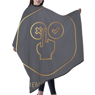 Personality  Bad Review Golden Line Premium Logo Or Icon Hair Cutting Cape