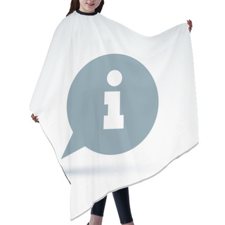 Personality  Information Icon Over The Speech Bubble, Vector Conceptual Unusu Hair Cutting Cape