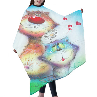 Personality  Cats Valentines Lovers Hair Cutting Cape