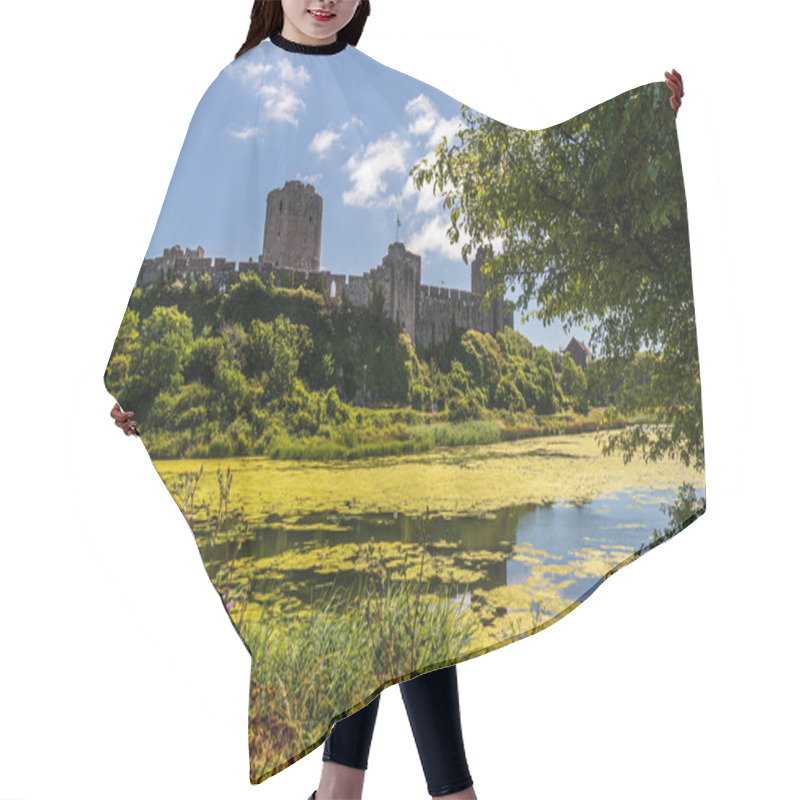 Personality  Historic Pembroke Castle On A Summer July Day, Pembroke, Pembrokeshire, Wales, UK  Hair Cutting Cape