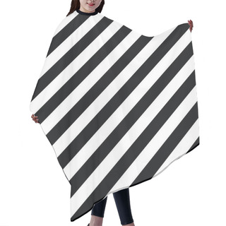 Personality  Black And White Diagonal Lines Hair Cutting Cape