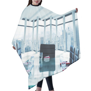 Personality  Composite Image Of Boardroom  Hair Cutting Cape