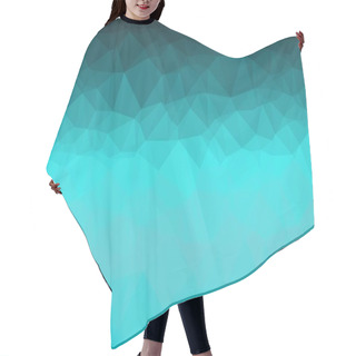 Personality  Abstract Geometric Background With Blue Poly Pattern Hair Cutting Cape