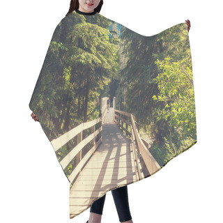 Personality  Wooden Boardwalk In Forest Hair Cutting Cape