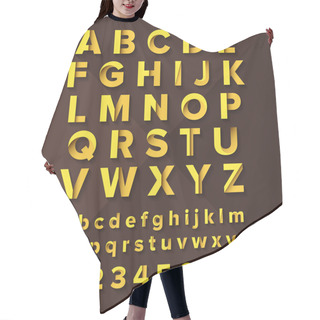 Personality  Gold Alphabet Set Hair Cutting Cape