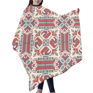 Personality  Traditional Bulgarian Embroidery Vector Pattern Hair Cutting Cape