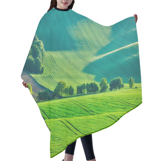 Personality  Rolling Summer Landscape Of Moravia Hair Cutting Cape