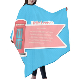 Personality  London Scrapbook Element  Vector Illustration  Hair Cutting Cape