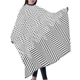 Personality  Interlace, Interlocking Lines. Curve, Flex Intersecting Lines Gr Hair Cutting Cape