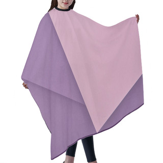Personality  Top View Of Lilac And Violet Laid Out Paper Sheets With Copy Space Hair Cutting Cape