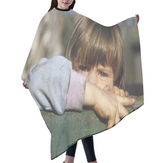 Personality  Cute Child Portrait, Happy Childhood Concept Hair Cutting Cape