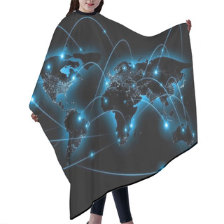 Personality  Physical World Map Illustration. Elements Of This Image Furnished By NASA Hair Cutting Cape