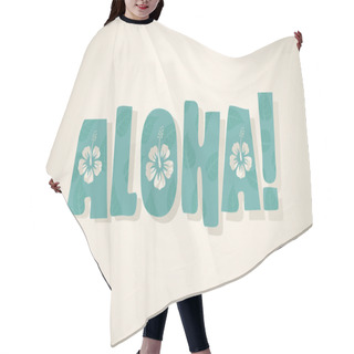 Personality  Aloha Word In Retro Colors Hair Cutting Cape