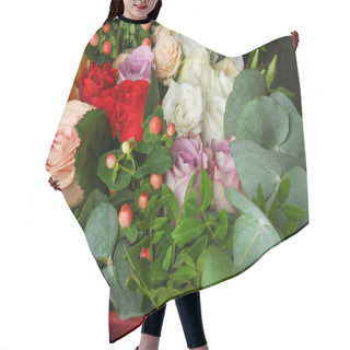 Personality  Floral Arrangement In Box Hair Cutting Cape